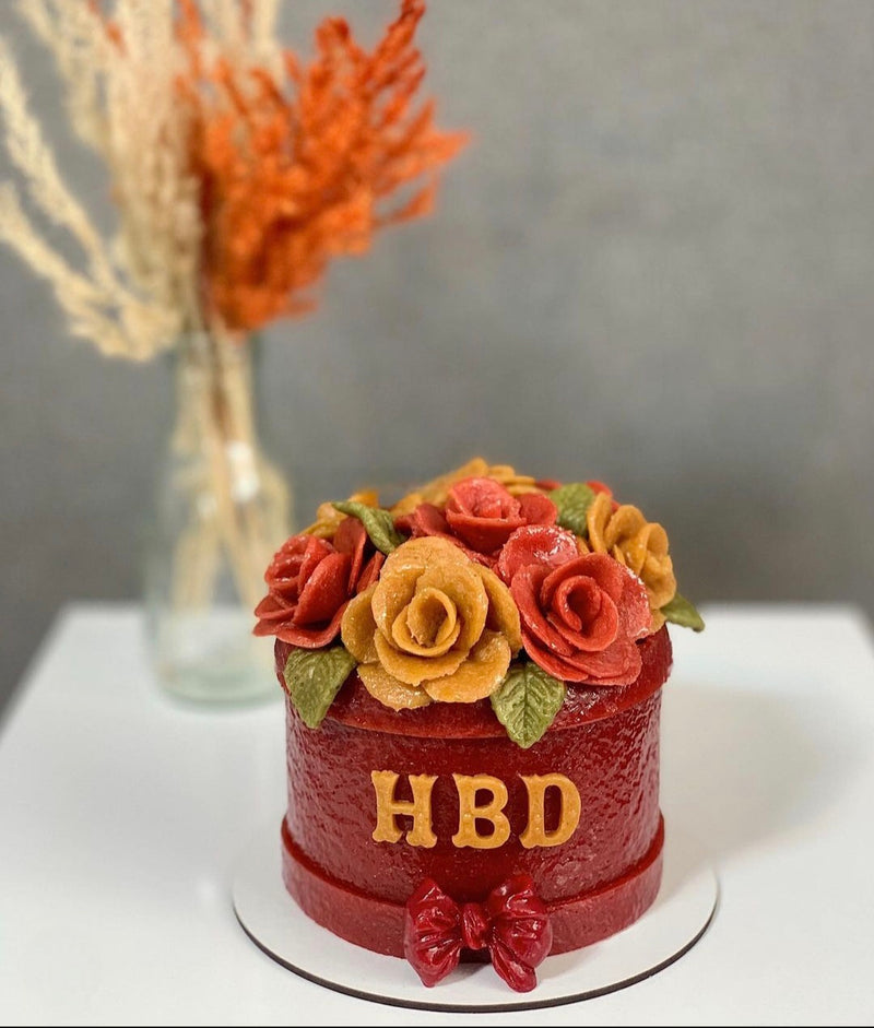lavashak(fruit leather) Birthday cake-کیک تولد لواشکی با فیلینگ ترشک